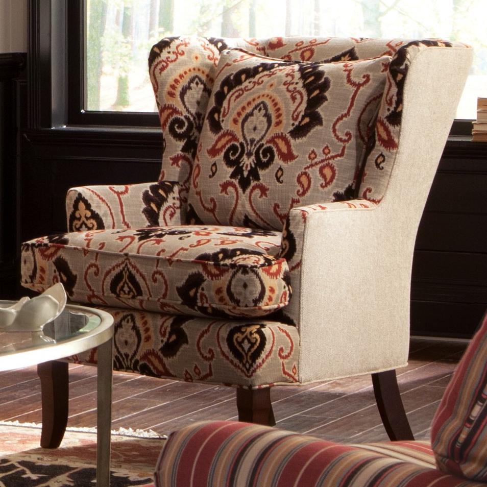 Craftmaster Accent Chairs 085010 Traditional Upholstered Wing